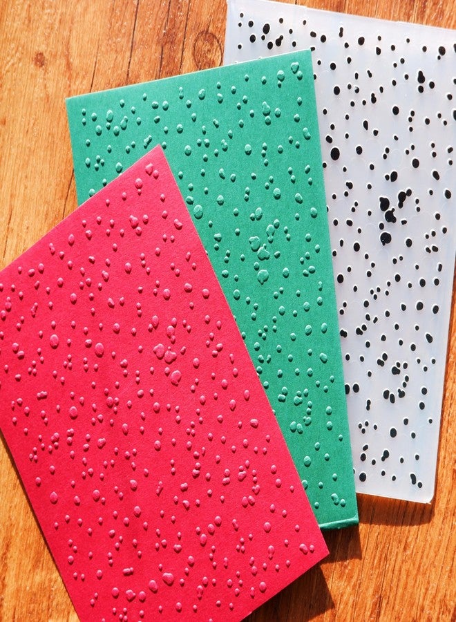 Arbuya Christmas Plastic Embossing Folders for Card Making Snowfall Texture Embossing Folder Templates for Scrapbooking Paper Crafting Home Decoration - Image 4