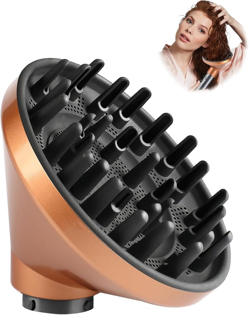 [2024 أحدث موديل] ملحق ناشر شعر محمول قابل للتحويل إلى مجفف شعر متوافق مع Dyson Airwrap HS05، HS03، HS01 أصفر - Image 1