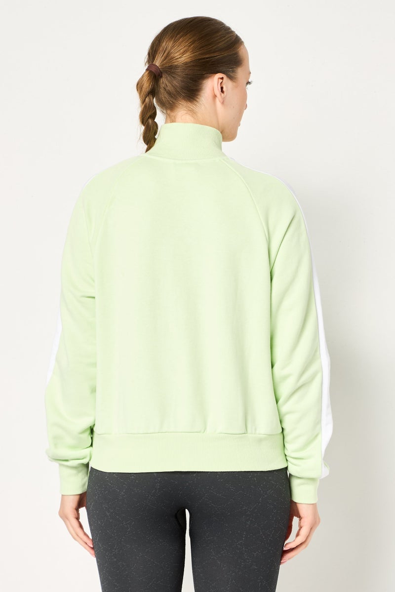 PUMA جاكيت رياضي نسائي بأكمام طويلة من أيقونة T7، فستق - Image 2