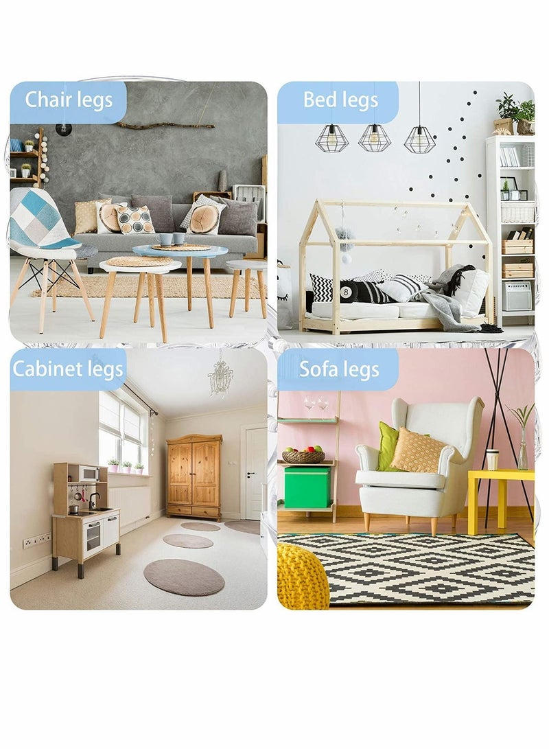 Y&D Furniture Cups, Carpet Protectors, Spiked Caster Round Cups Cup, for Sofas, Tables, Chairs Other (8 Pieces) - Image 5