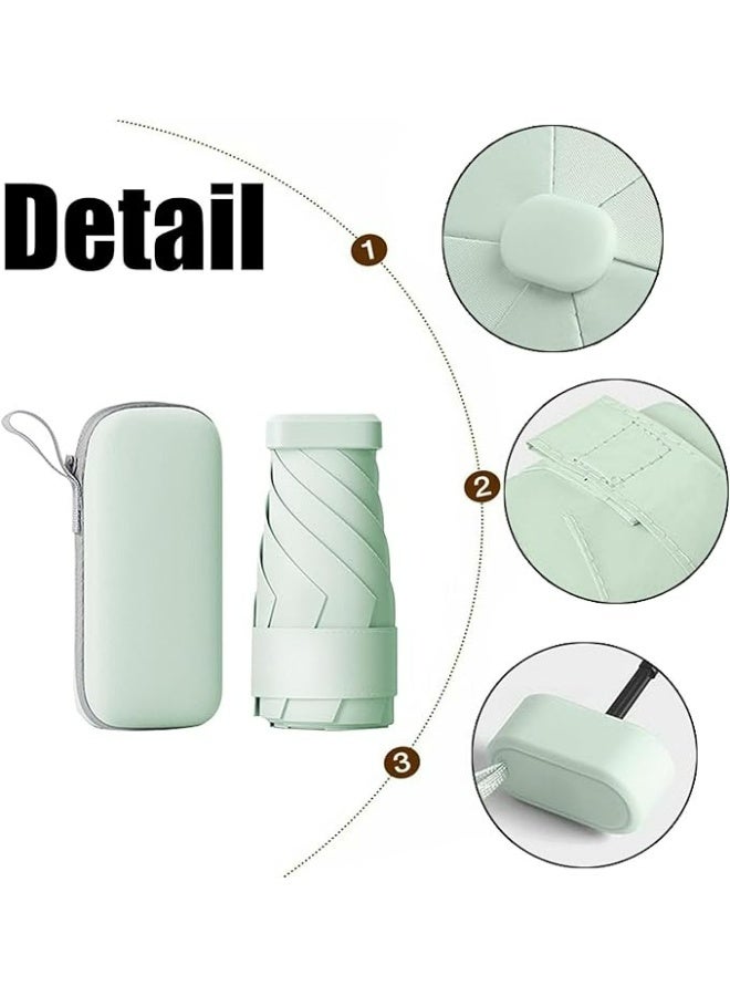 Sun Umbrella Pocket Rain Umbrellas Portable Lightweight Women Sunshade Umbrella Travel Anti 3-Folding Parasol - Image 3