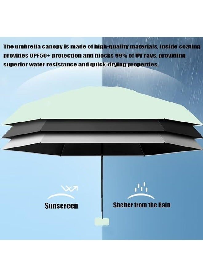 Sun Umbrella Pocket Rain Umbrellas Portable Lightweight Women Sunshade Umbrella Travel Anti 3-Folding Parasol - Image 4