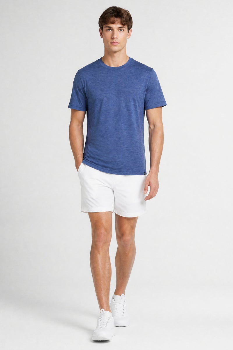 Gaiam Men Slim Fit Short Sleeve Training T-Shirt, Navy Heather - Image 4