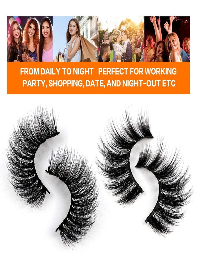 JIMIRE 20 Pairs False Eyelashes 2 Styles Mixed Fluffy Eyelashes Natural Volume Wispy Faux Mink Lashes Pack - Image 3