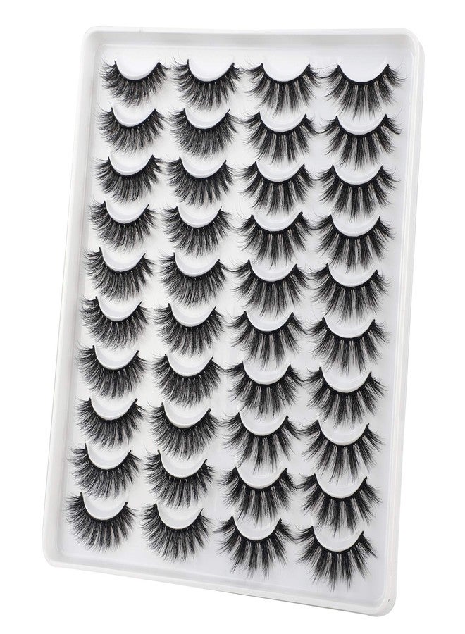JIMIRE 20 Pairs False Eyelashes 2 Styles Mixed Fluffy Eyelashes Natural Volume Wispy Faux Mink Lashes Pack - Image 5