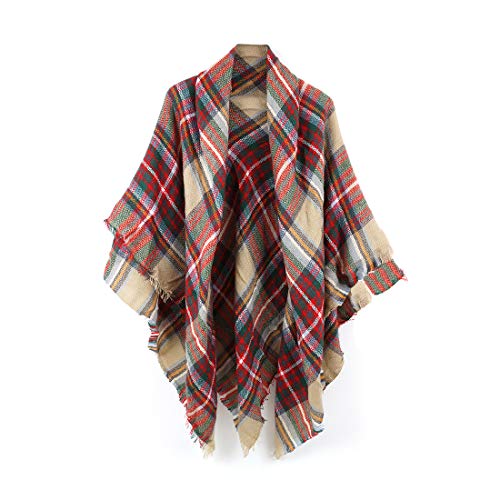 Neal LINK Women's Cozy Tartan Scarf Wrap Shawl Neck Stole Warm Plaid Checked Pashmina - Image 2