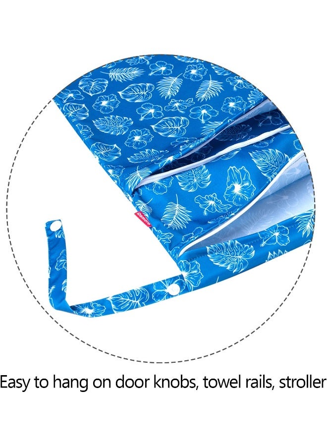 Damero حقيبة داميرو 3 قطع للرطوبة والجفاف للحفاضات القماشية، ملابس السباحة، الملابس، مثالية للسفر، التمارين، دور الرعاية، واسعة ومقاومة للماء - Image 3