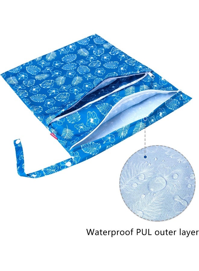 Damero حقيبة داميرو 3 قطع للرطوبة والجفاف للحفاضات القماشية، ملابس السباحة، الملابس، مثالية للسفر، التمارين، دور الرعاية، واسعة ومقاومة للماء - Image 2