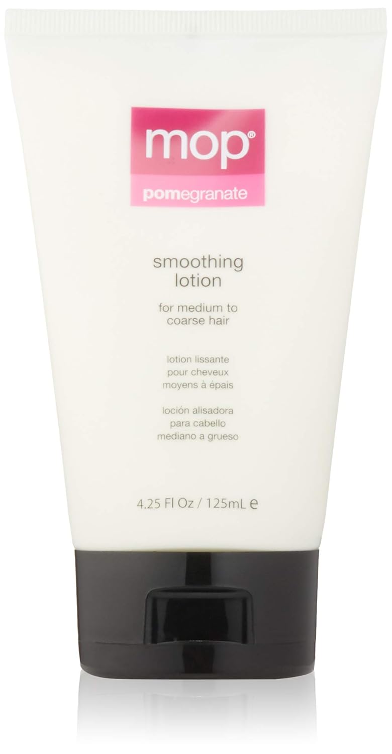 MOP Pomegranate Smoothing Lotion For Medium to Coarse Hair 425 Fl Oz Heat Protectant Reduces Frizz for Added Shine - Image 1