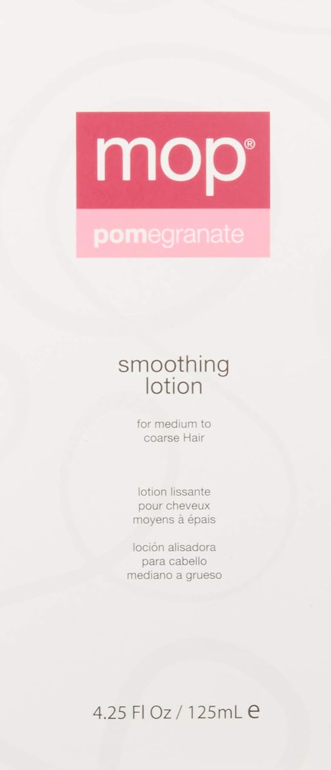 MOP Pomegranate Smoothing Lotion For Medium to Coarse Hair 425 Fl Oz Heat Protectant Reduces Frizz for Added Shine - Image 2