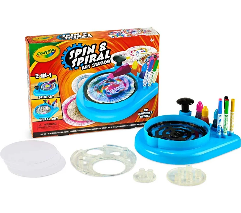 Crayola Crayola Spin & Spiral Art Station, Spin Art Machine, Arts & Crafts for Kids Ages 6+