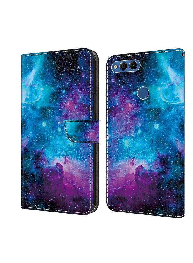 اس-توب جراب هاتف Honor 9 Lite المصنوع من الجلد المطلي بالكريستال - Image 1