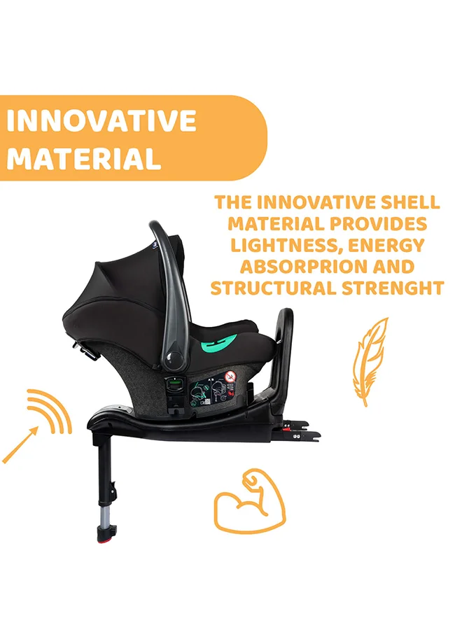 Chicco Kiros Evo I-Size Fast In Car Seat 40 -78 cm – max 13 kg, Black
