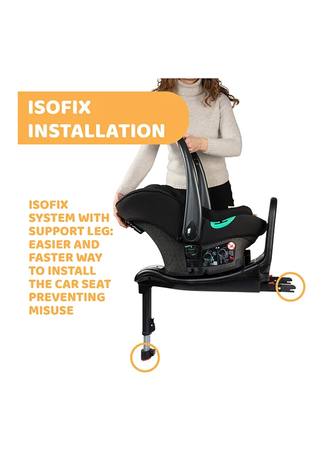 Chicco Kiros Evo I-Size Fast In Car Seat 40 -78 cm – max 13 kg, Black