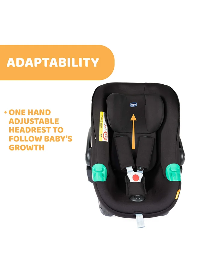 Chicco Kiros Evo I-Size Fast In Car Seat 40 -78 cm – max 13 kg, Black