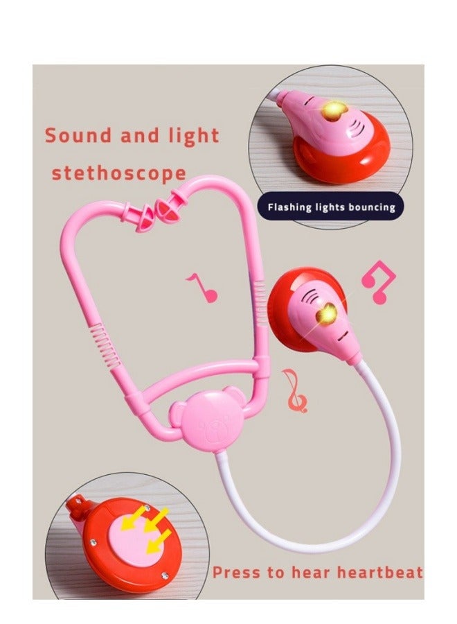 MIXDE 65-Piece Pretend Play Doctor Playsets Toys With Working Stethoscope And Coat Carry Case  - Image 3