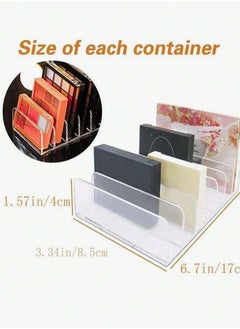 2-Pieces Makeup Organizer, Eyeshadow Storage Holder, Acrylic Cosmetic Organizer for Bathroom Countertops, Cabinets, 7 Sections (Clear) - pzsku/Z952B4E25ABFC58157785Z/45/_/1727962522/993b0f00-dfc1-4ee8-b522-df748dc08e5c