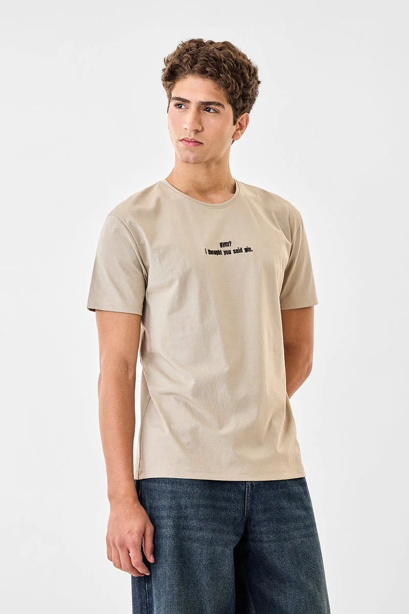 SNITCH Regular Fit Typography T-Shirt