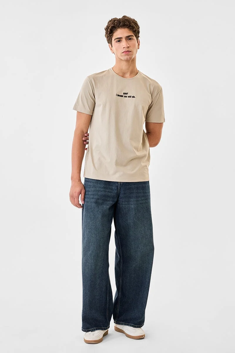 SNITCH Regular Fit Typography T-Shirt