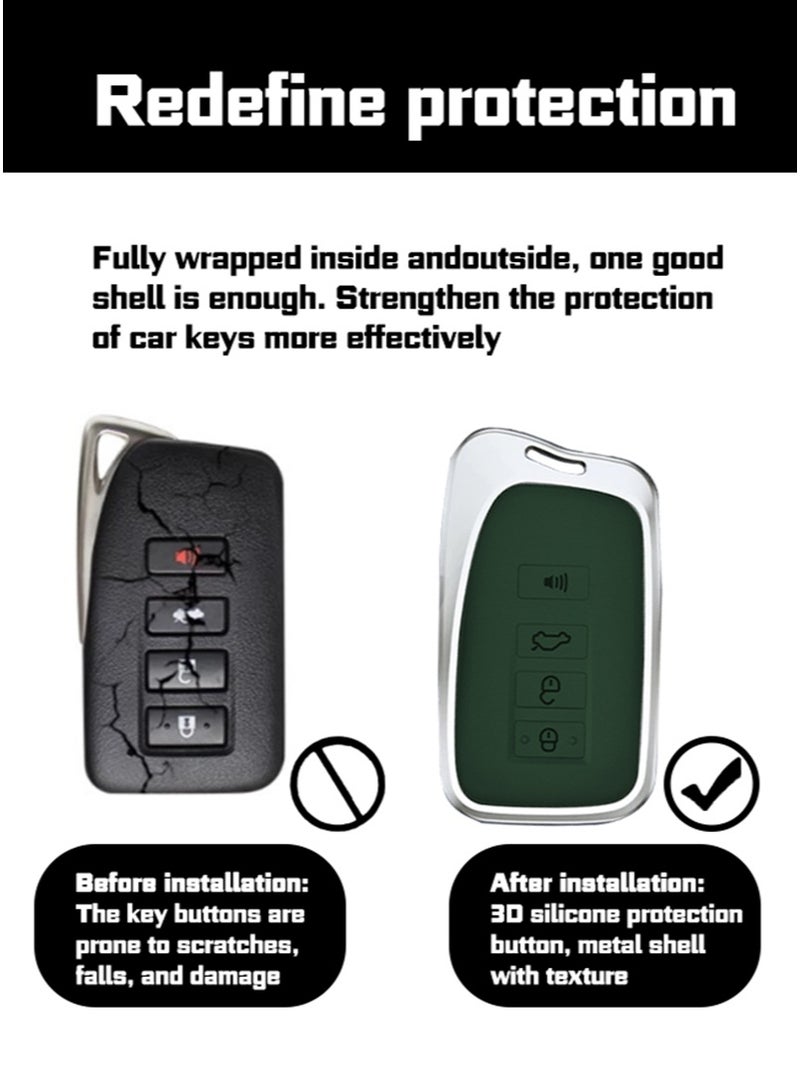 ليكساس لكزس سيارة مفتاح مجموعة ، مجموعة كاملة من مفاتيح السيارة ، الراقية ، المضادة للسقوط ، المواد : الطبقة الأولى من جلد البقر وسبائك الألومنيوم - Image 5