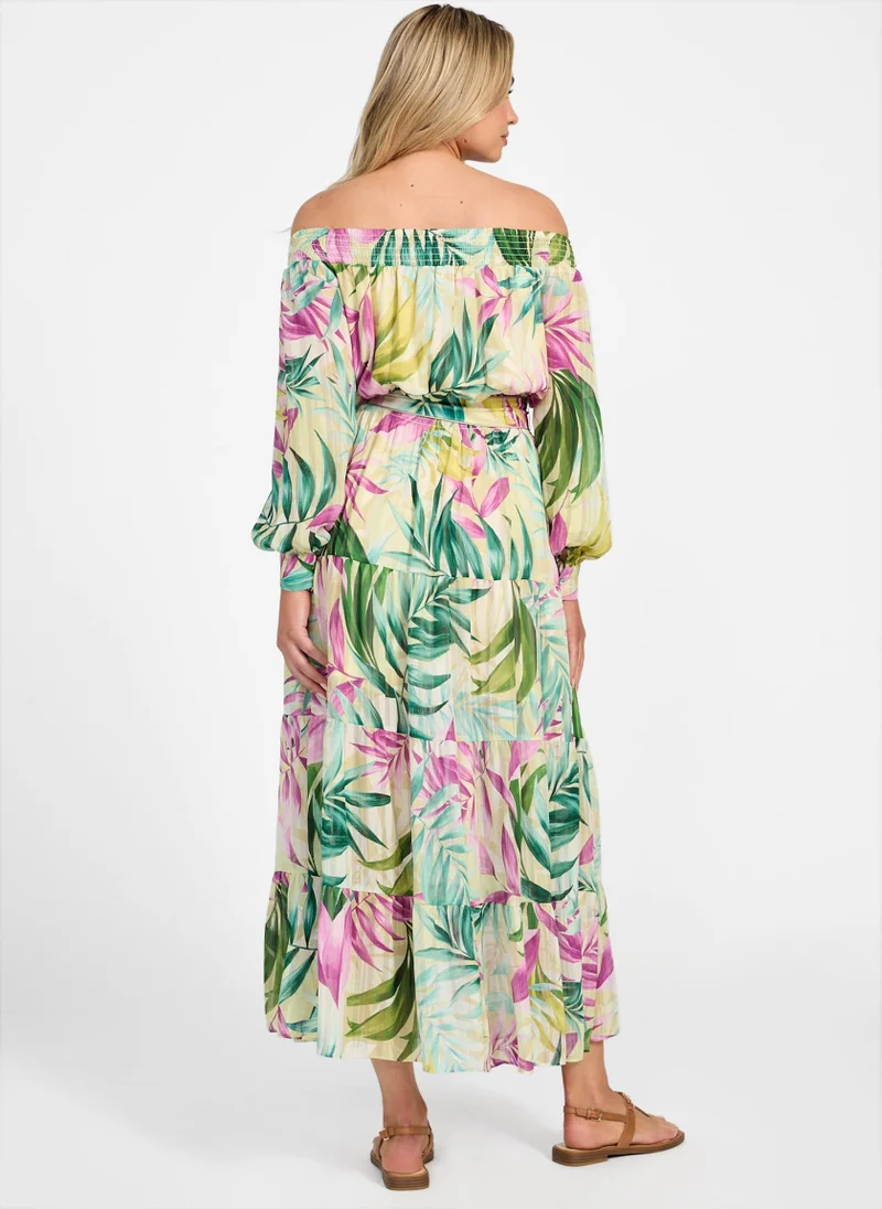 جس Josee Off Shoulder Long Dress
