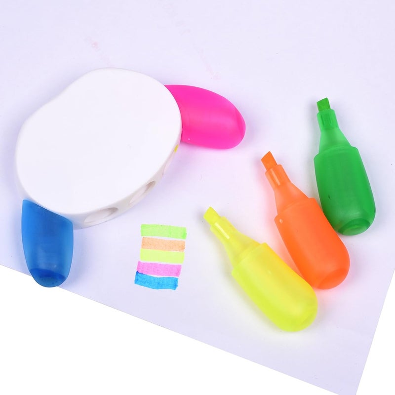 Cosmos Pack of 2 Finger Shape Highlighter Cute Fluorescent Colors Watercolor Pen Multi Colors - Image 3