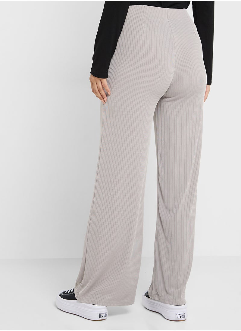 Ginger Basics - Ribbed Straight Pants - Image 1