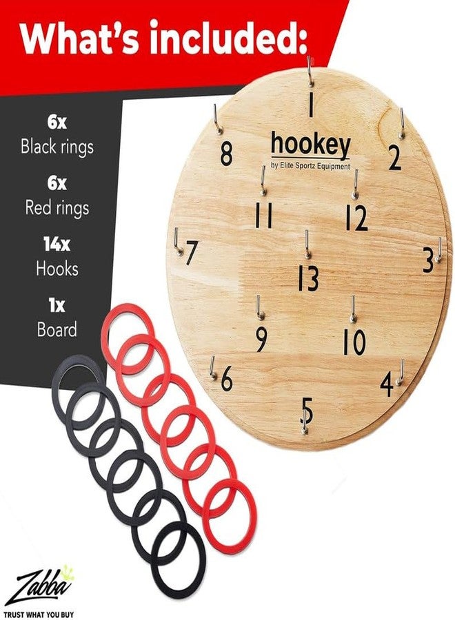 Elite Sportz Equipment Ring Toss Game | Sturdy Wooden Board Set for Kids Outdoor Games | Wall Mounted Hook and Ring Game for Yard Games & Camping Activities - Adults & Kids Picnic - Image 2