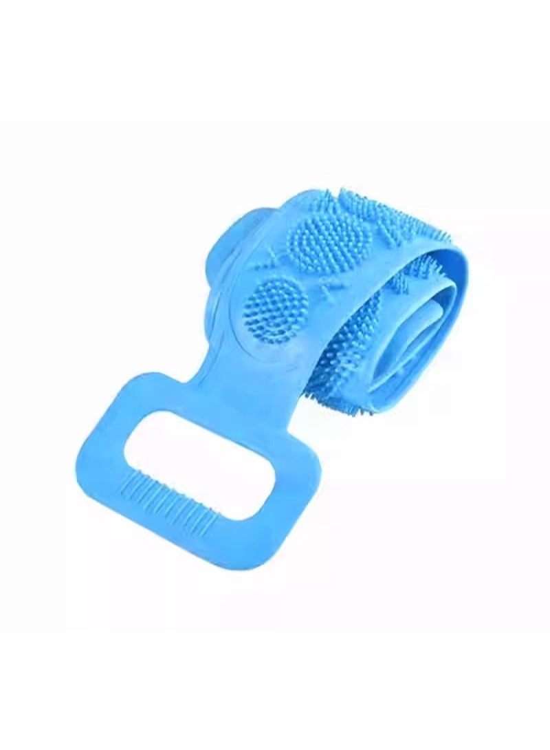 One pc Silicone Body Back Scrubber Double Side Bathing Brush for Skin Deep Cleaning Massage Dead Skin Removal Exfoliating Belt for Shower - Image 3