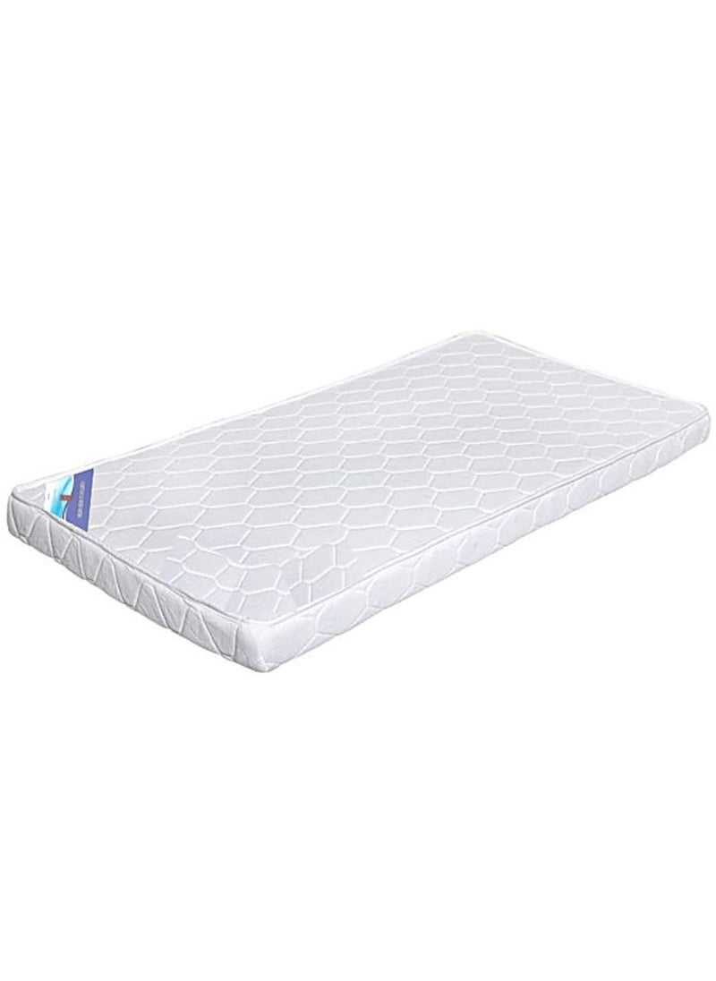 AL WADI FURNITURE - Single Size Set Of 2 Medicated Mattresses Ideal For Multi Beds Or Bunk Bed Usage Comfort Back Support Reversible Use Option Polyester Fabric 90W x 200L x 10H cm - White - Image 1