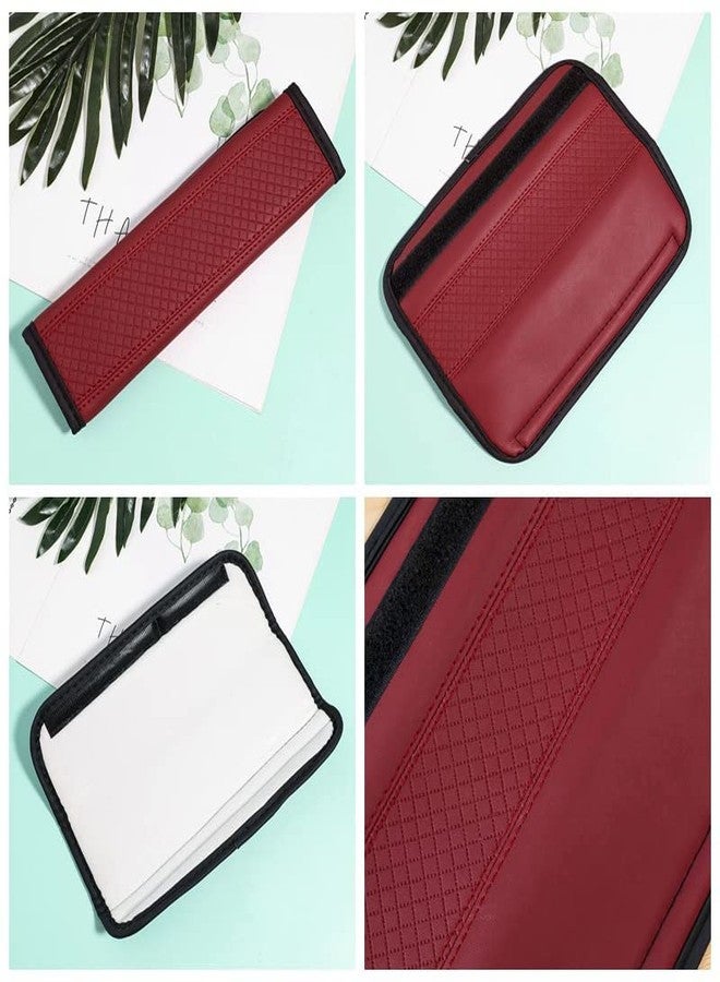 BAGILO Car Seat Belt Shoulder Pad Cover Car Safety Belt Pad (Maroon) - Image 3
