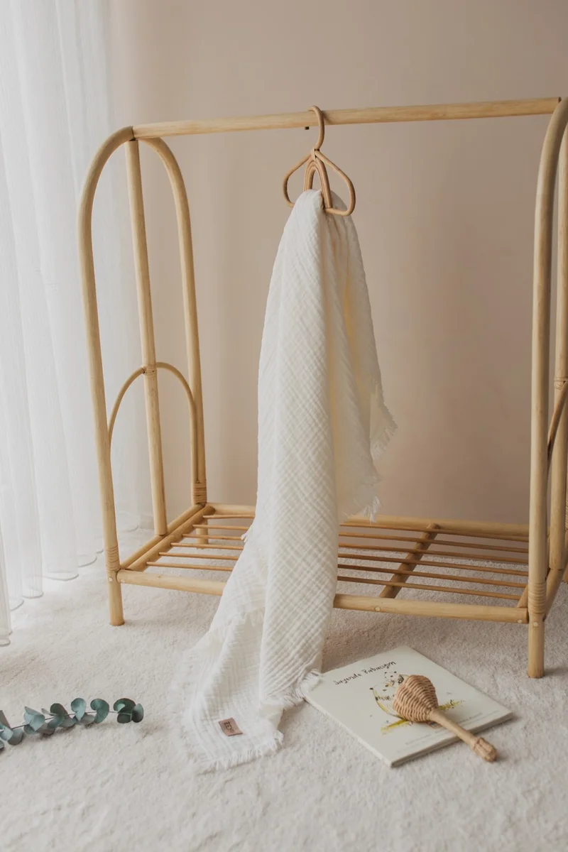 Zeypba Ecru 4 Layer Muslin Baby-Child Blanket 100% Cotton 110x110cm