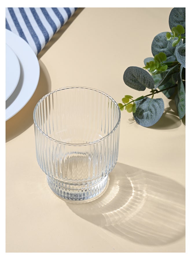 Ollieroo كؤوس تامبلر مضلعة، مجموعة من 6 كؤوس سعة 320 مل، كؤوس قهوة مثلجة، كؤوس شرب عتيقة، كؤوس ماء، كؤوس كوكتيل مزخرفة - Image 2