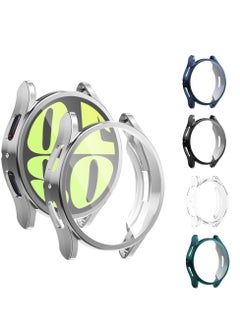 Y&D 5 Pcs Seltureone Compatible for Samsung Galaxy Watch 6 44mm Screen Protector Case, Soft TPU Protective Case 44 mm, Clear Black Silver Midnight Blue Diaphanous Green  - Image 1