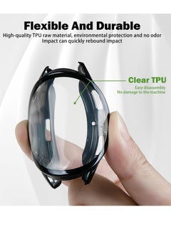 Y&D 5 Pcs Seltureone Compatible for Samsung Galaxy Watch 6 44mm Screen Protector Case, Soft TPU Protective Case 44 mm, Clear Black Silver Midnight Blue Diaphanous Green  - Image 4