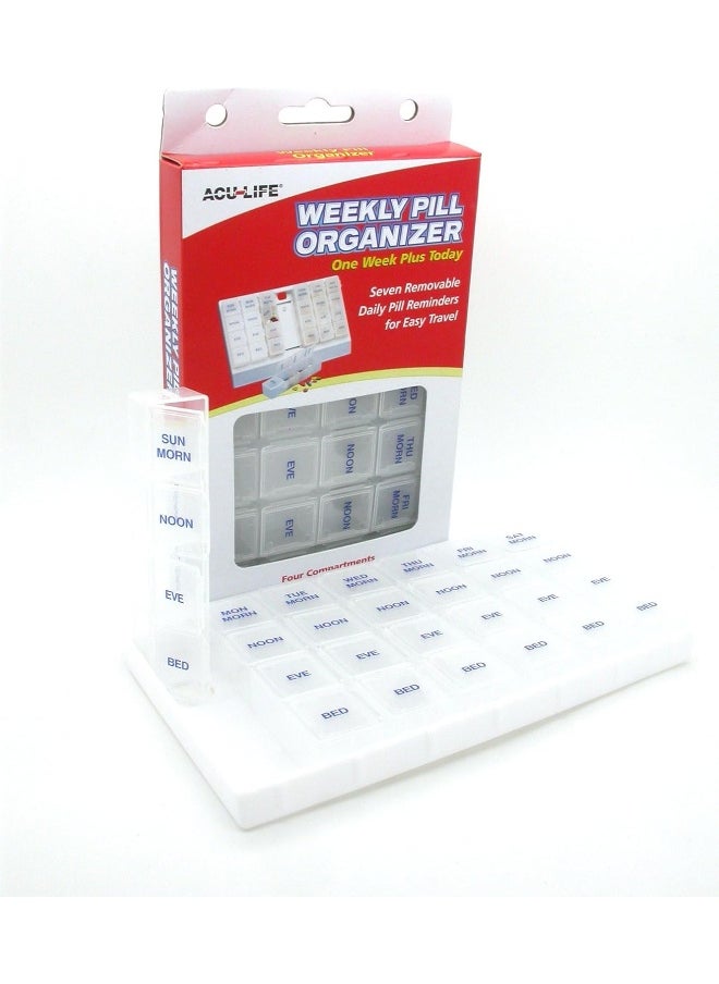 ACU-LIFE Acu-Life One Week Plus Today Pillbox, White  - Image 2