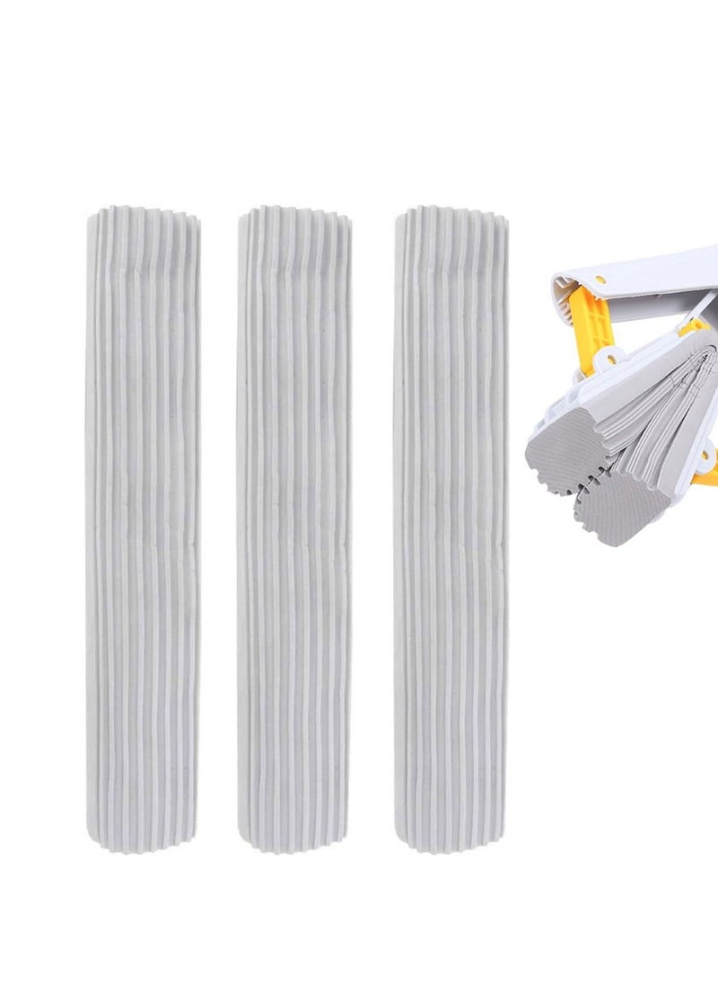 Zalcoon ZALCOON Folding Sponge Mop Head Refill 11 inches (28cm) - Set of 3 Super Absorbent PVA Sponge Refills, Compatible with Folding Self Squeeze Sponge Mop  - Image 1
