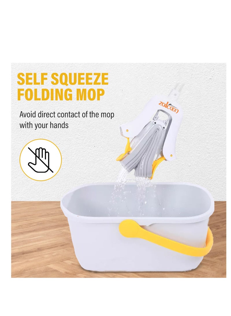 Zalcoon ZALCOON Folding Sponge Mop Head Refill 11 inches (28cm) - Set of 3 Super Absorbent PVA Sponge Refills, Compatible with Folding Self Squeeze Sponge Mop  - Image 4