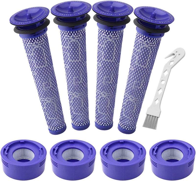 Lemige طقم استبدال المكون من 4 فلاتر أولية و4 فلاتر نهائية متوافق مع مكنسات Dyson V7 وV8 Animal وAbsolute، مقارنة برقم القطعة 965661-01 و967478-01 - Image 1