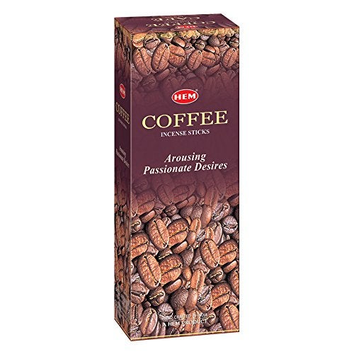 Hem Coffee Incense Sticks (120 Sticks, 6 Boxes Inside) - 9 Inches Long, 20g per Box - Awaken Fond Memories, Inspire Creativity, and Promote A Sense of Relaxation and Well-Being. - Image 1