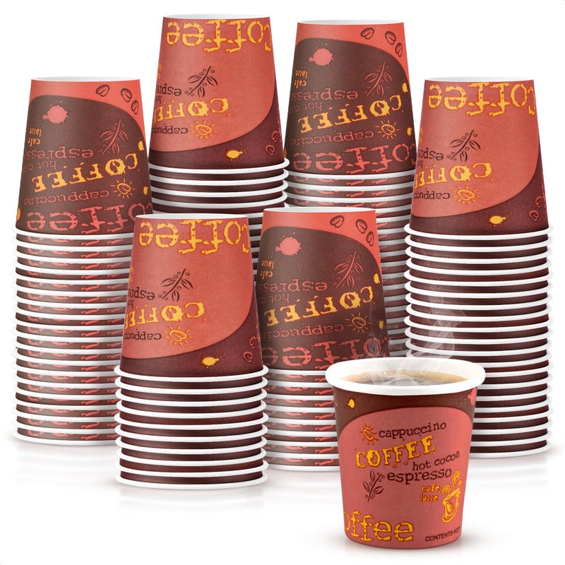 200Pack 3 oz Disposable Espresso Cups  Sturdy Paper Coffee Cups for Hot Drinks  Compact and Durable for Coffee Tea and More  Perfect for Home Office Events or OntheGo Use Stylish Design