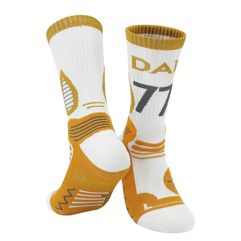 Generic Spring and Summer Practical Professional Basketball Socks Terry Mid-Tube Elite Socks Mens Towel Bottom Non-Slip Sports Socks Mens Wholesale 13 black - Image 5