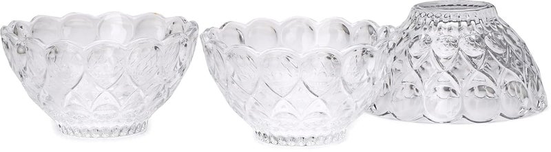 Somil MultiPurpose Tableware SnackVeritable Serving Bowl Set of 6 Glass Clear Round BowlTF6a - Image 4