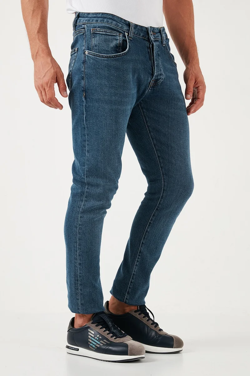بوراتي Cotton Normal Waist Slim Fit Skinny Leg Jeans Men's Jeans 1115S05NAPOLI