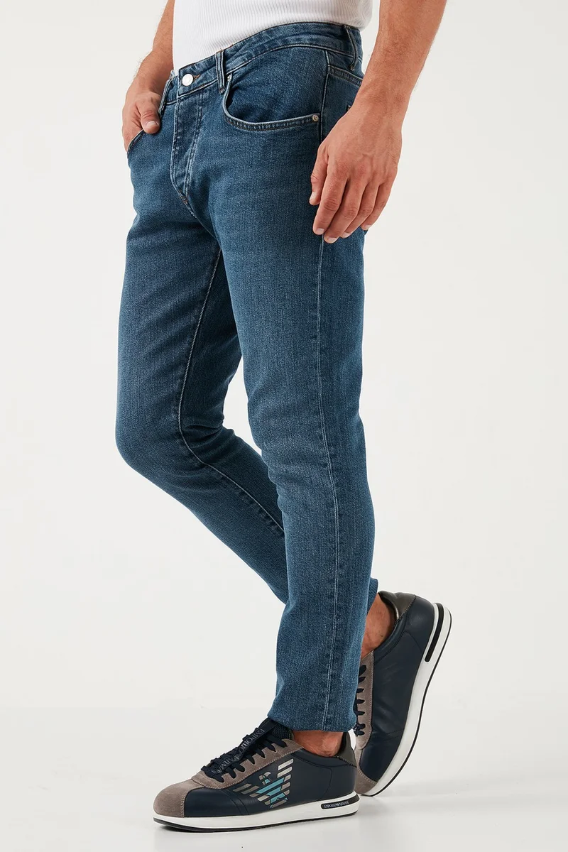 بوراتي Cotton Normal Waist Slim Fit Skinny Leg Jeans Men's Jeans 1115S05NAPOLI