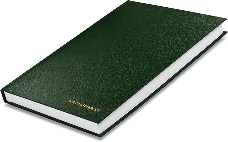 FIS Cash Book - 175x245mm, Hard Cover Vinyl, 144 Sheets, 2 Columns, Green - Image 1