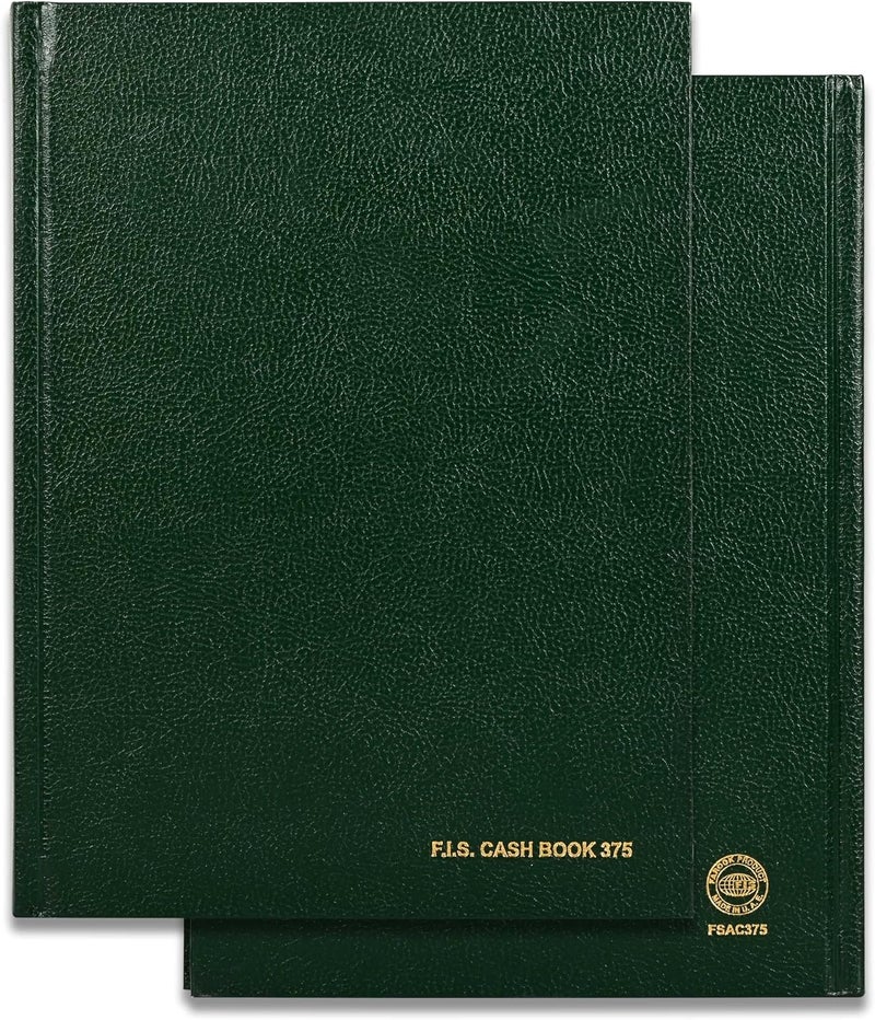 FIS Cash Book - 175x245mm, Hard Cover Vinyl, 144 Sheets, 2 Columns, Green - Image 2