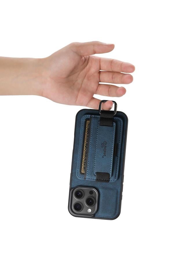 سوتين جراب لهاتف iPhone 16e H13 من جلد الليتشي مع حزام معصم ومحفظة وغطاء خلفي للهاتف - Image 2