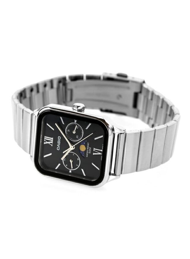 Casio Men’s Multi-Function Analog Watch MTP-M305D-1A2VDF, Stainless Steel Band, Black Dial, 50M Water Resistant - Image 2