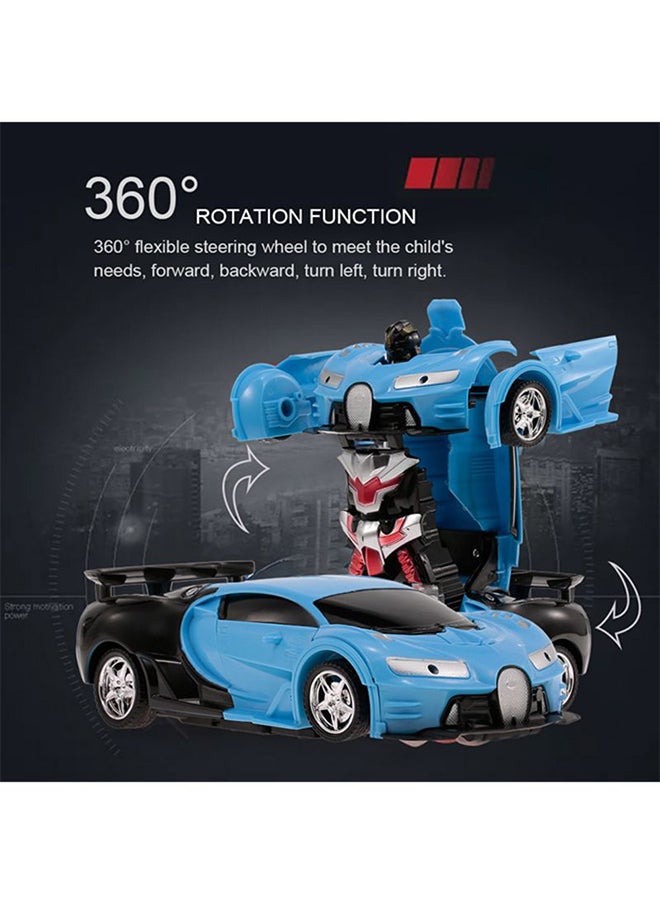 Transform Car Robot Remote Control With 360 Degree Rotation Function Blue - Image 3